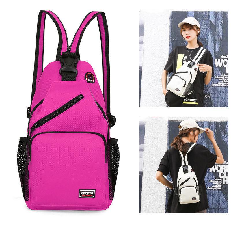 Fashion Ladies Cross-body Chest Bag Backpack Dual-use Large-capacity Male Trendy Brand Korean Version of The Wild Chest Bag Student Shoulder Bag