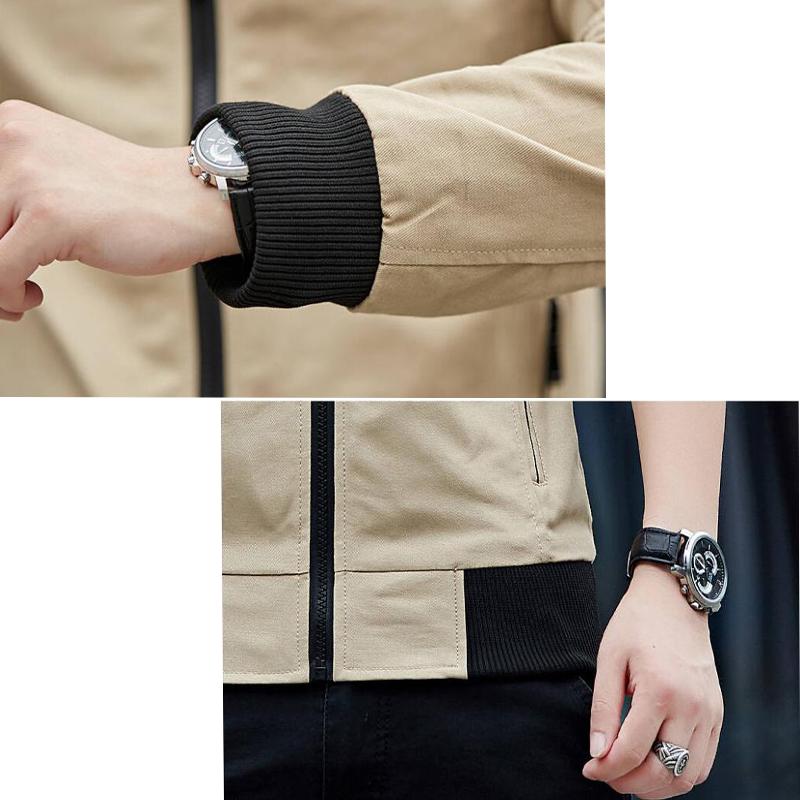 Mens Jackets Autumn Casual Coats Solid Color Mens Sportswear Slim Jackets Male Bomber Jackets 4XL