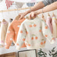 Girls' Sweater Plush Thickened Mink Winter Bottomed Shirt Baby Foreign Style Warm Top Medium and Small Children's Sweater