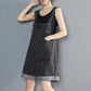 Wide-leg Denim Overalls on Both Sides Summer Female Students Loose Age-reducing Big Pocket Sling Jumpsuit Shorts Tide