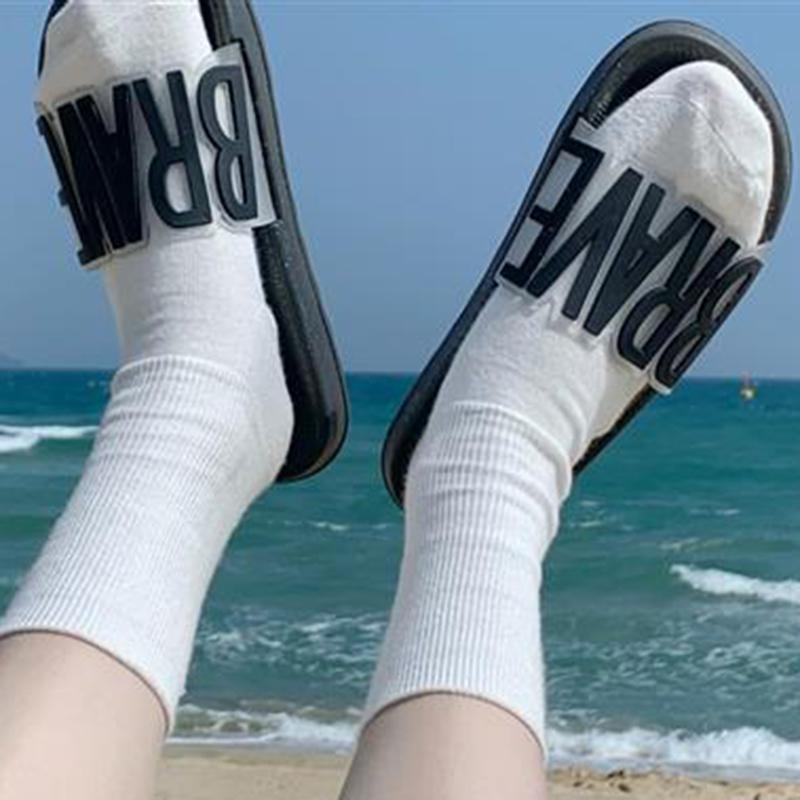 Slippers Female Summer Korean Style Fashion Indoor Home Home Non-slip Bath Sandals Outer Wear Letter Slippers