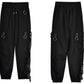 Pants Female Loose and Thin BF Overalls Female Korean Version Ins Harajuku Style Beam Leg Pants Small Wide Leg Black Tide