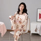 Women Cotton Pajamas Set Cartoon Cute Female Pyjamas Suit Long Sleeve Sleepwear Tops and Pants Sets Home Wear Casual Loose Pullover Nightwear