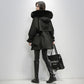 Women's Casual Cotton Clothes Mid-length Fashion Trend Down Down Cotton Clothes Women's Loose and Thick Big Fur Collar Cotton Coat