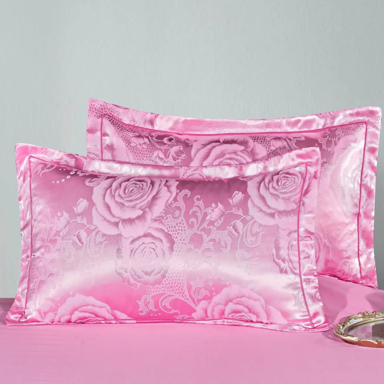 High-grade Pure Cotton Satin Jacquard Pillowcase Cotton Pillowcase A Pair of Adult Pillow Core Cover Pillow Leather 48x74cm