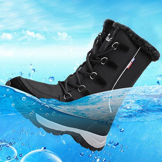 Women's Snow Boots In Winter Large Size Non Slip Cotton Boots Female Outdoor Plush Thickened Hiking Boots