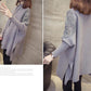 Autumn and Winter Long Bat Sleeve Sweater Half High Neck Knitted Loose Top Casual Large Size Women's Jacket