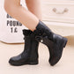 Girls' Boots Autumn Winter Korean Children's Single Boots Big Boys and Little Girls Boots Plus Velvet Princess Boots