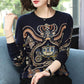 Vintage Print Short Woolen Sweater Women Fashion Pullover Sweater Female Woolen Jumper Outwear or Bottoming