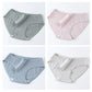 4-packs Japanese Style Girl Pure Cotton Modal Panties Simple Middle and Low Waist Students' Seamless Antibacterial Underpants Women's Solid Panties