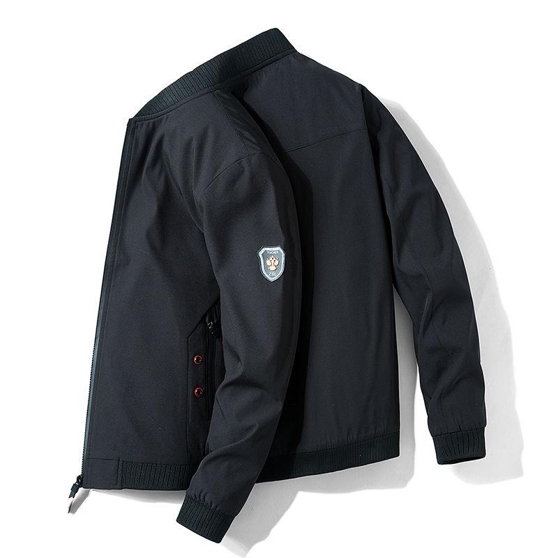Men's Spring and Autumn Casual Men's Jacket Stand Collar Baseball Clothing Large Size Men's Jacket