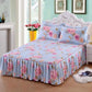 Korean Version of Wedding Bed Cover Bed Sheet Dustproof Simmons Protective Cover Thick Twill Sanding Bed Skirt Non-slip Bedspread