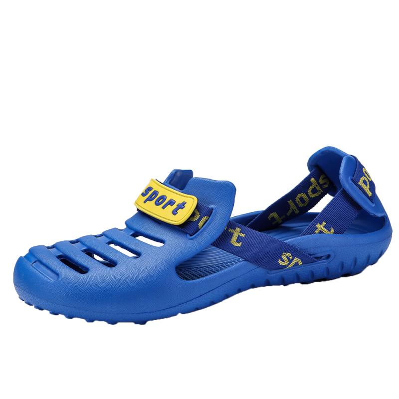 Summer Men's Personality Hollow Hole Shoes All-inclusive Breathable Plastic Sandals Seaside Wading Non-slip Beach Shoes