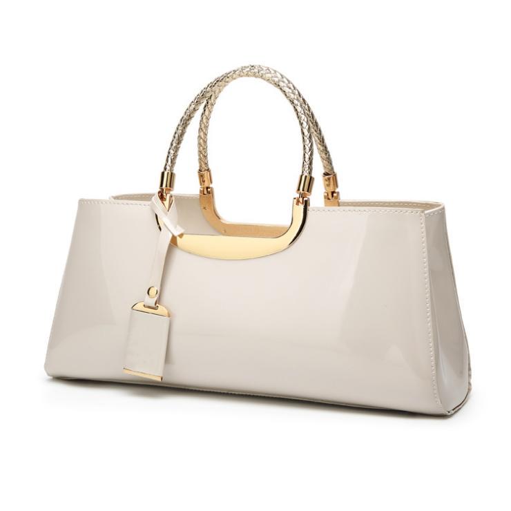 Glossy Patent Leather Women Clutch Shoulder Bags Fashion Banquet Evening Handbag Female Bag Totes