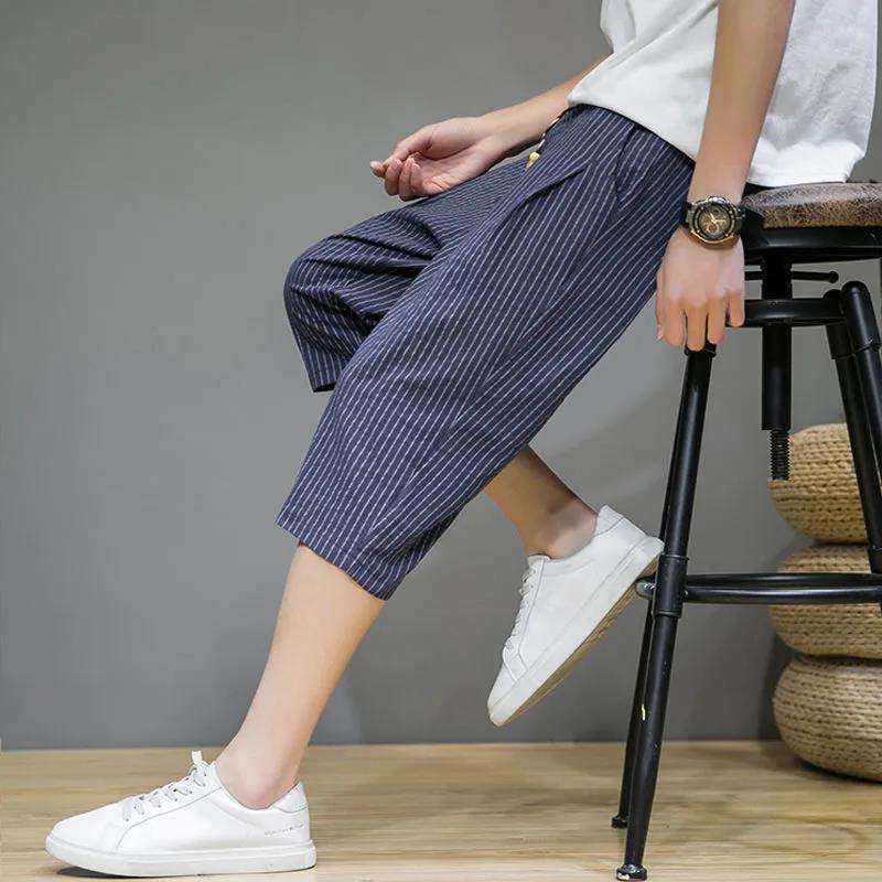 Men's Shorts Summer Thin 7-point Pants Outer Beach Pants Casual Cropped Pants