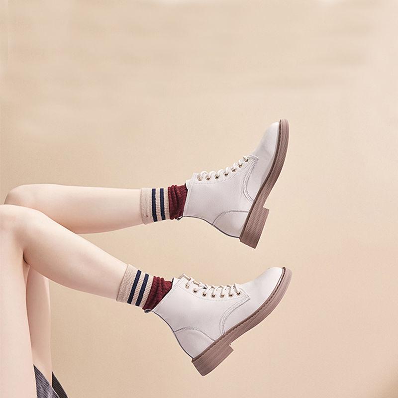 Fashion Ankle Boots Autumn Winter Ankle Boots Women Boots Work Shoes Round Toe Lace-Up Women Shoes