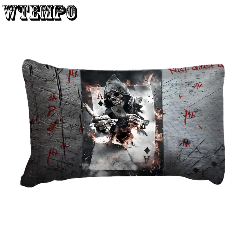 3pcs  3D Poker Pattern Bedding Set Bed Cover Pillowcase Quilt Cover