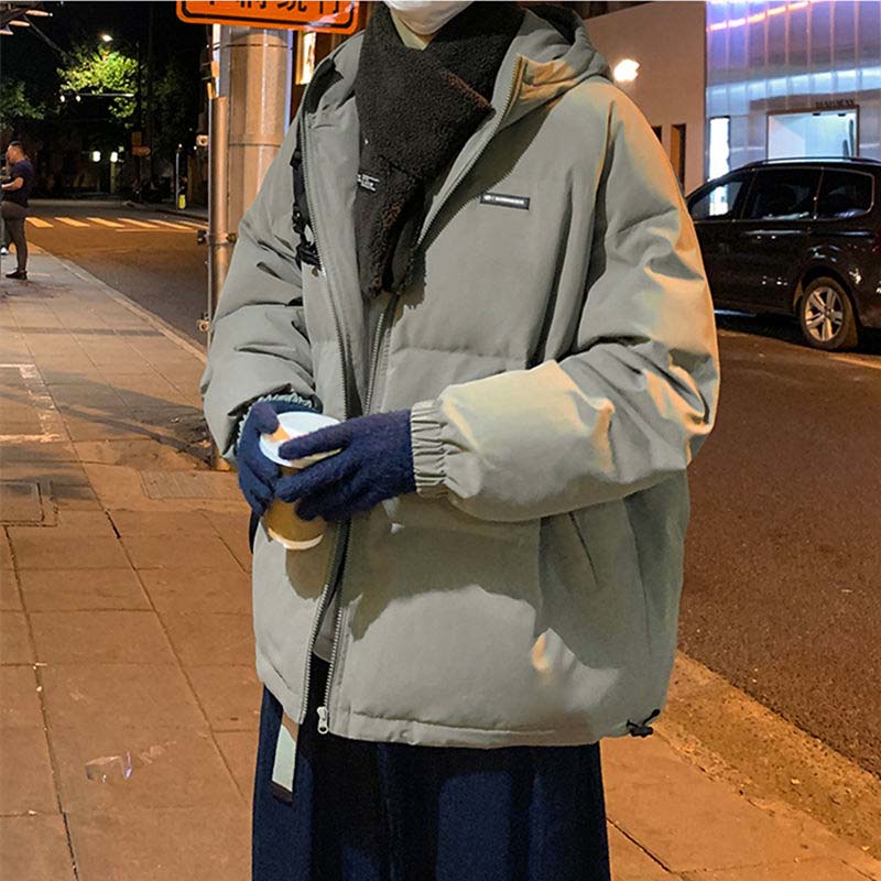 Men's Fashion Winter Down Jacket Trend Thickening Short Jacket Casual Youth Down Jacket