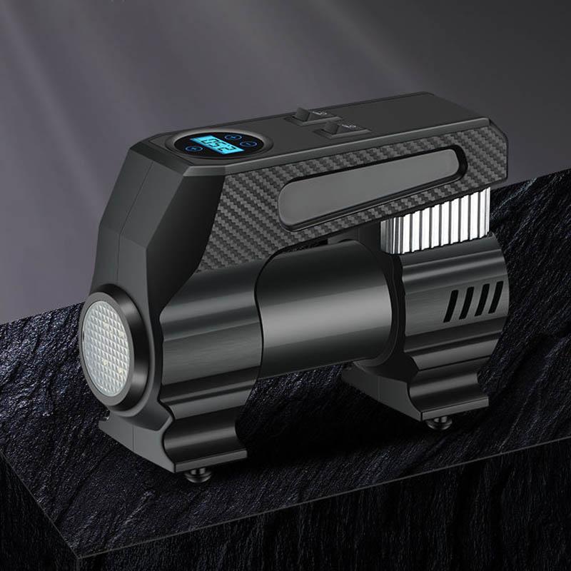 Car Inflatable Pump Air Pump Portable Car Electric Double Cylinder Car Tire Multi-function Tire Refilation Pump Pointer Release Light