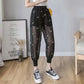 Net Yarn Loose Foot Mosquito Pants Women's Summer Casual Pants Thin Ice Silk Bloomers Embroidered Nine-point Sun Protection Pants