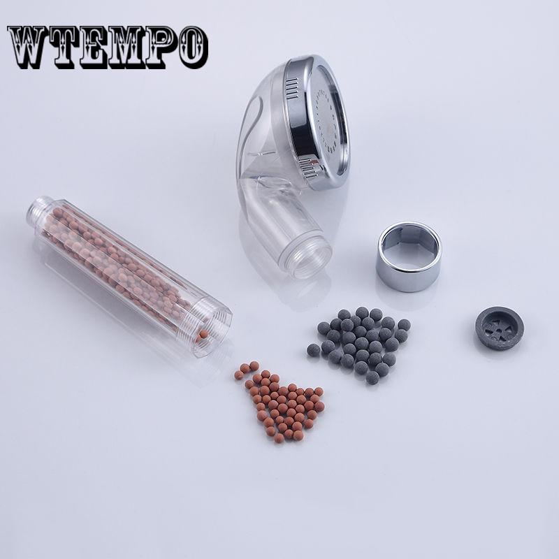 Brand Shower Head Bath Shower Head High Pressure Boost Water Saving Filter Ball Beads Showy
