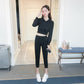 Fashion Solid Color Sports Casual Suit Women's Summer Thin Section Sports Long-sleeved Drawstring Hooded Two-piece Set for Women