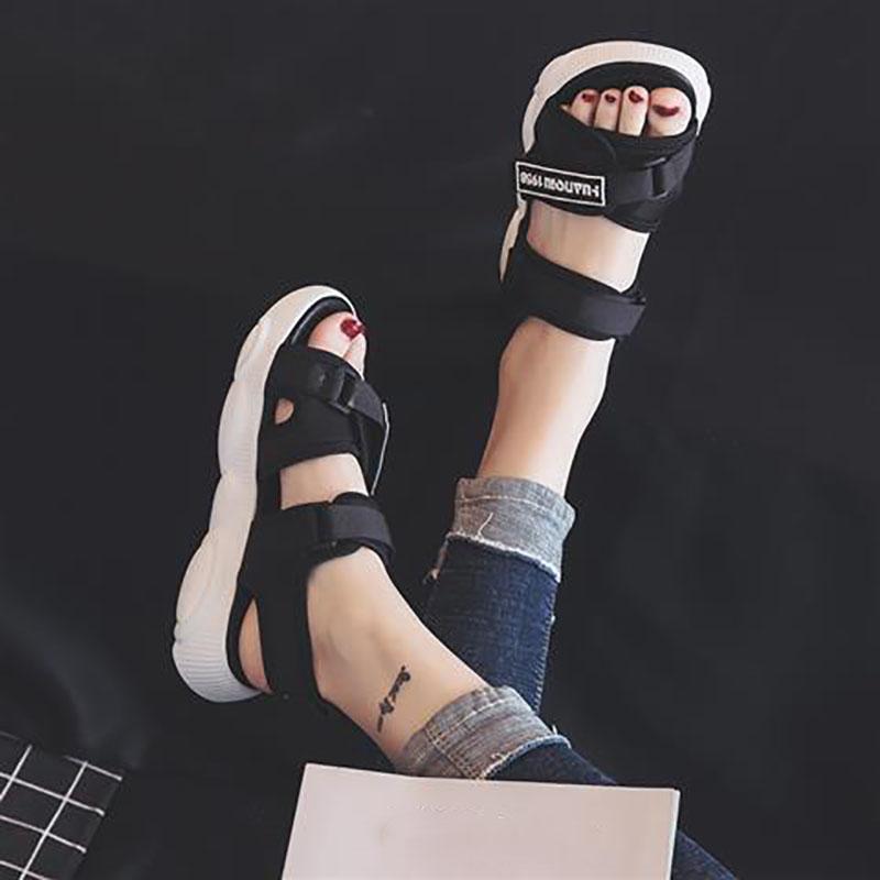 Sandals Female Fairy Wind Summer Students Korean Version of All-match Flat-soled Sneakers Bear Bottom