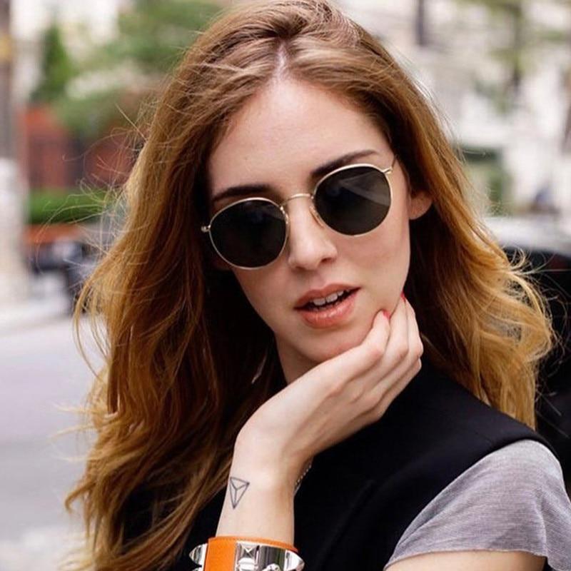 2019 Fashion Oval Sunglasses Women Brand Designe Small Metal Frame Steampunk Retro Sun Glasses Femal