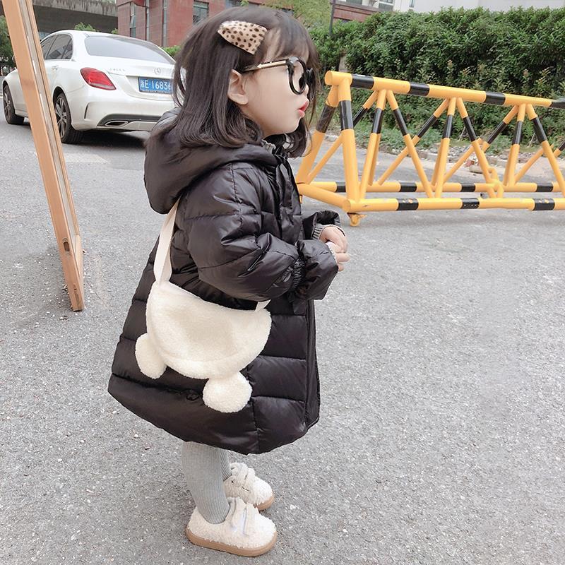 Girls' Cotton Clothes Cute Autumn and Winter Thickening Mid-length Children's Jackets Winter Clothes Foreign Style Cotton Clothes Children's Clothes