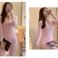 Thermal Underwear Ladies Plus Velvet Thin Section Tight V-neck Lace Sexy Autumn Underwear Suit