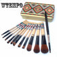 5/7/12Brush Double End Makeup Wood Handle Eyebrow Brush