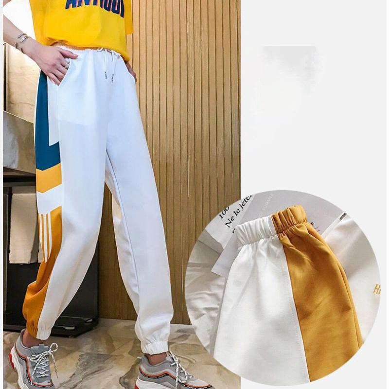 Plus Spring and Summer Handsome Hip-hop Pants Women Korean Style Trendy Student Loose Sweatpants Look Thin Casual and Versatile