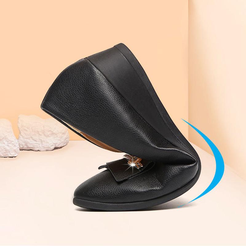 2022 Spring and Autumn Flat Shoes Wedge Work Shoes Slip on Women's Shoes