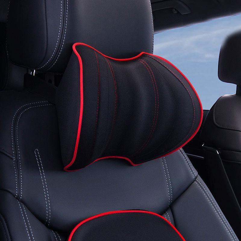 Pure Color Car Neck Pillow Seat Support Pillow Breathable Spine Protection Tool for Car SUV RV  Truck