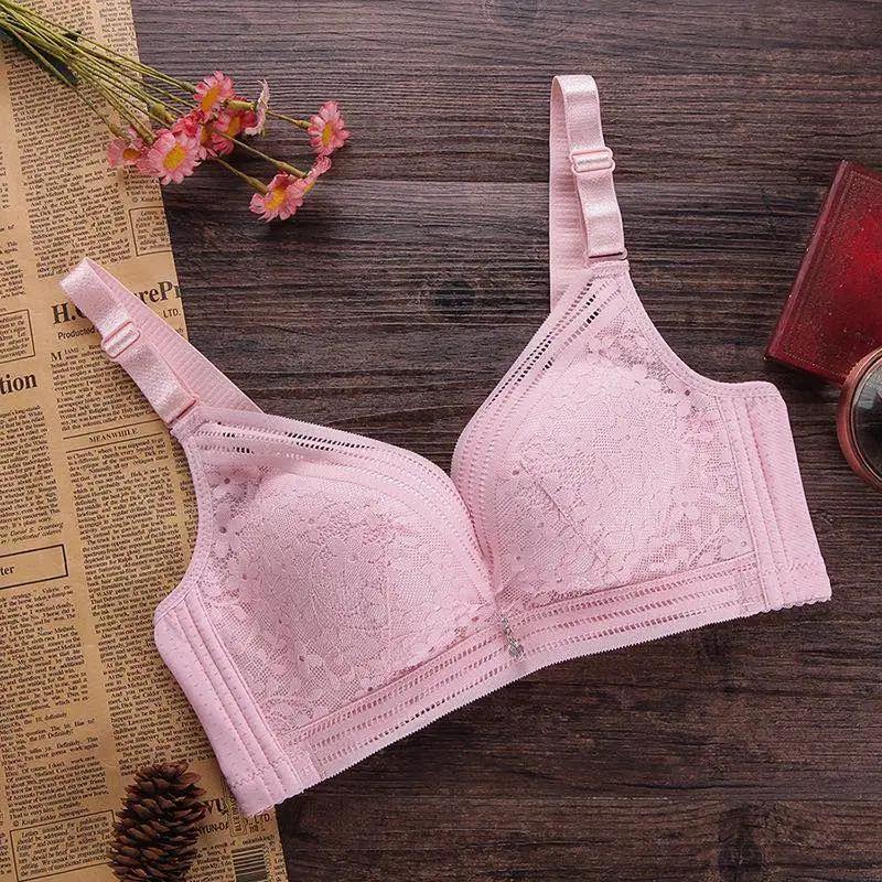 Summer Thin Sexy Lace Without Steel Ring Gather Upper Collection Auxiliary Breast Adjustment Type Women's Underwear Bra