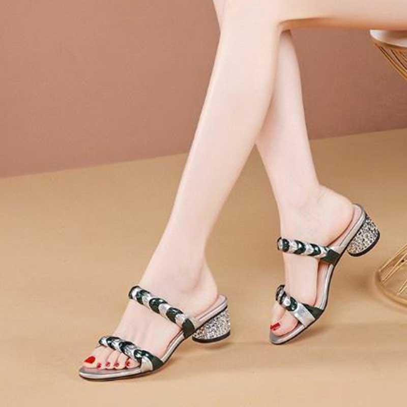 Plus Size 35-40 Summer Women Outdoor Bohemian Beach Flip Flops Wear-resistant Non-slip Waterproof Office Lady A Word Sandals