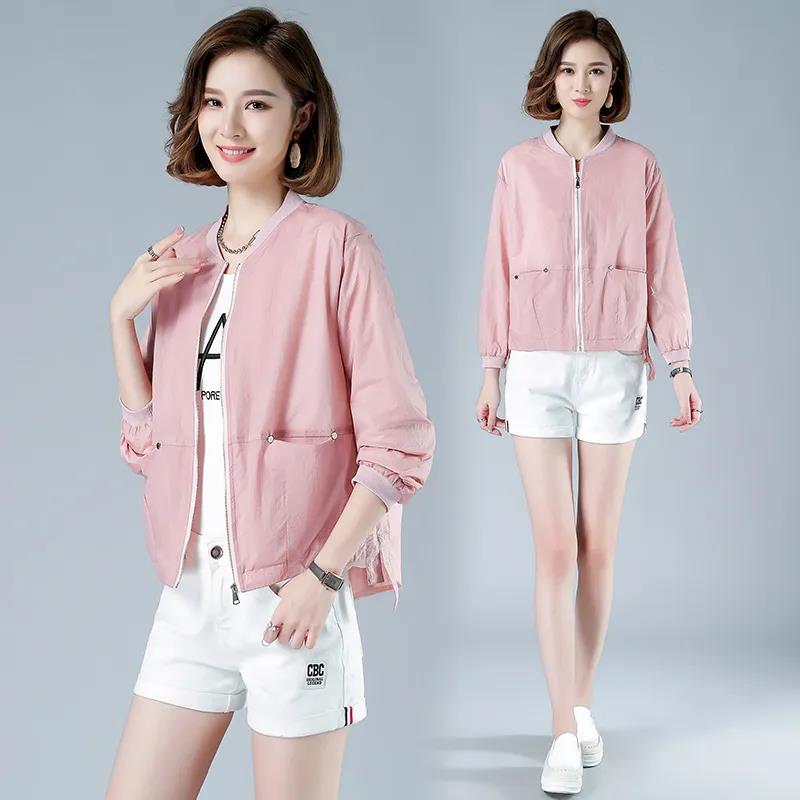 Printed Solid Color Sun Protection Clothing Women's Long-sleeved Light Women's Short Jacket Casual All-match Summer Sun Protection Shirt