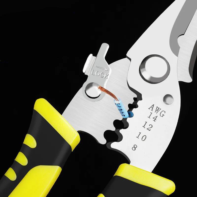20cm Wire Stripper Industrial Grade Multifunctional Electrician's Pliers Household  Wire Cutters