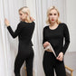 Women Long Sleeve Thermal Underwear Women Winter Thicken Tight Suit Sexy Pajamas Autumn High Elasticity Slim Comfortable Breathable Wearable Versatile