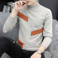 2019 Autumn Winter Fashion Brand Clothing Men's Sweaters Men Pullover Contrast Color Knitted Sweater