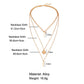 2 Pairs of Star Round Bar Vertical Necklace Ladies Prom Party Bohemian Four-layer Clavicle Chain Jewelry Gift