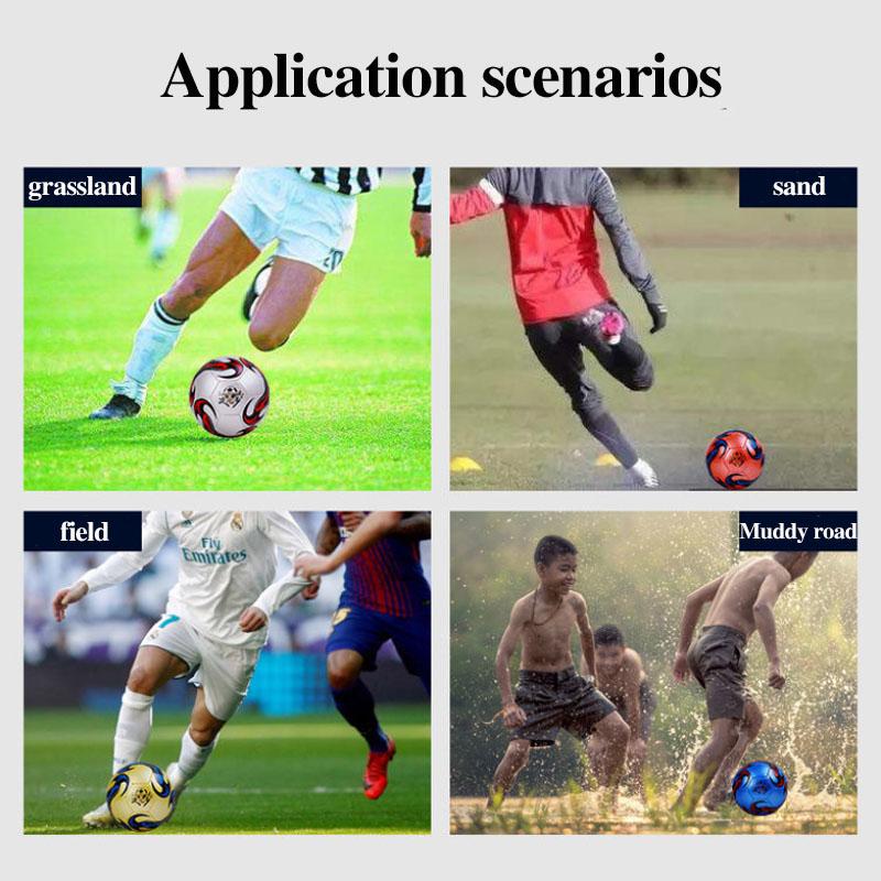 Size 5 Colorful Soccer Ball Set PU Leather Football Wearable Soccer Training and  Competition Ball