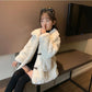 Girls Lamb Wool Coat Fur Winter Clothing Plush Thick Warm and Windproof Jacket