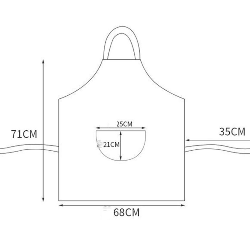 Apron Female Household Kitchen Waterproof and Oil-proof Japanese Cute Nail Coffee Shop Work Clothes Cute Household Apron