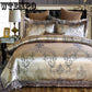 Home bedroom bedding set European jacquard cotton four-piece cotton lace quilt cover sheets