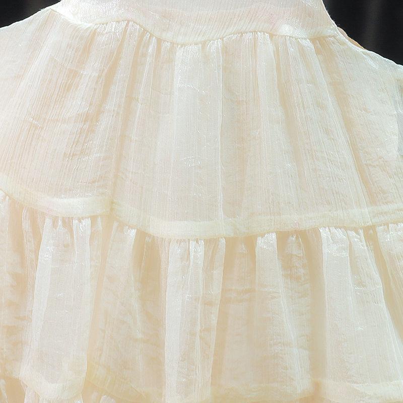Girl's Sleeveless Princess Skirt Summer Little Girl Children's Dress Korean Style Pengpeng Yarn Baby Summer Dress Children's Dress