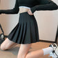 Autumn Winter Gray Pleated Skirt Women's Short Skirt Black High Waist Thin A Word Bag Hip Skirt