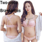Feminine Gathered Bra Set without Steel Bezel Front Button Beautiful Back Bra Butterfly Lace