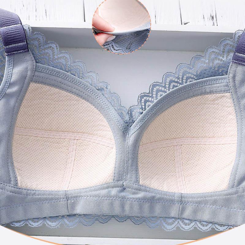 Women's Silk Underwear Without Steel Ring Gathers and Adjusts The Breasts To Prevent Sagging Ultra-thin Breathable and Light Lace and Lace Sexy Bra