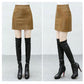 Skirt Womens Sexy Soft PU Leather High Waist Slim Pencil Bodycon Mini Skirt Lady Tight Stretch Skirt